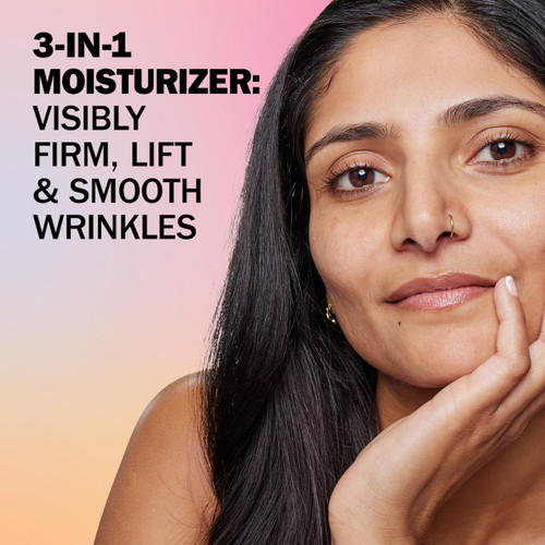 Model. 3 in 1 Moisturizer. Visibly firm, lift and smooth wrinkles.