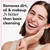 Model posing with hand on face smiling. Removes dirt, oil and makeup 2x better than basic cleansing