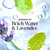 Lavender and leaves in water. Essence of birch water and lavender