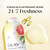 Fresh Radiance Body Wash Bottle and vitamin capsules. Vitamin B3 and antioxidant blend. 24/7 freshness
