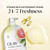 Fresh Radiance Body Wash Bottle and vitamin capsules. Vitamin B3 and antioxidant blend. 24/7 freshness