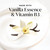 Vanilla flower sitting atop white liquid.  Made with vanilla essence and vitamin B3