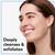 Model posing and smiling. Deeply cleanses and exfoliates.