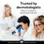 3 scientists observing a microscope. Trusted by dermatologists. Olay is rooted in advanced science.