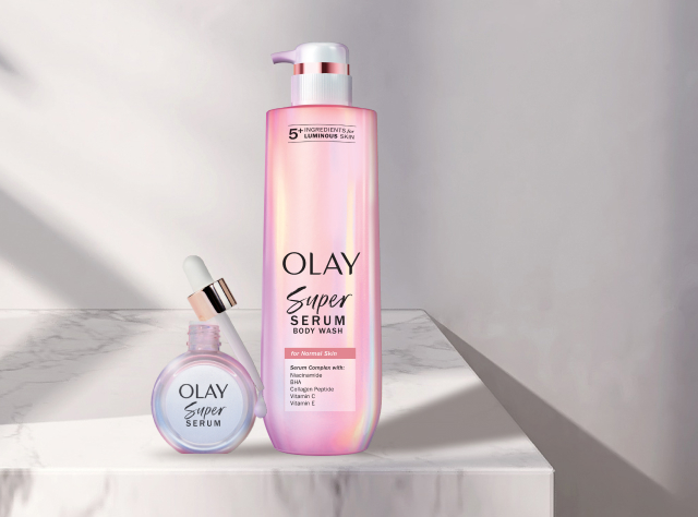 1 bottle of Olay Super Serum and 1 bottle of Olay Super Body Wash and discount code SAVE7