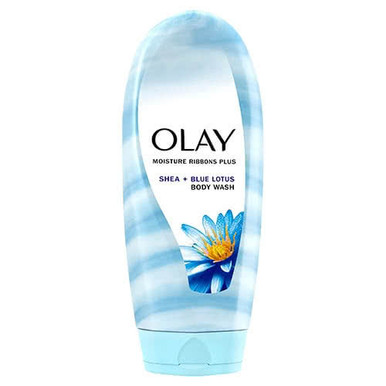Olay Moisture Ribbons Plus Shea + Blue Lotus Body Wash, 18 fl oz