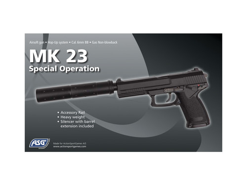 ASG MK23 SOCOM Pistol With Supressor
