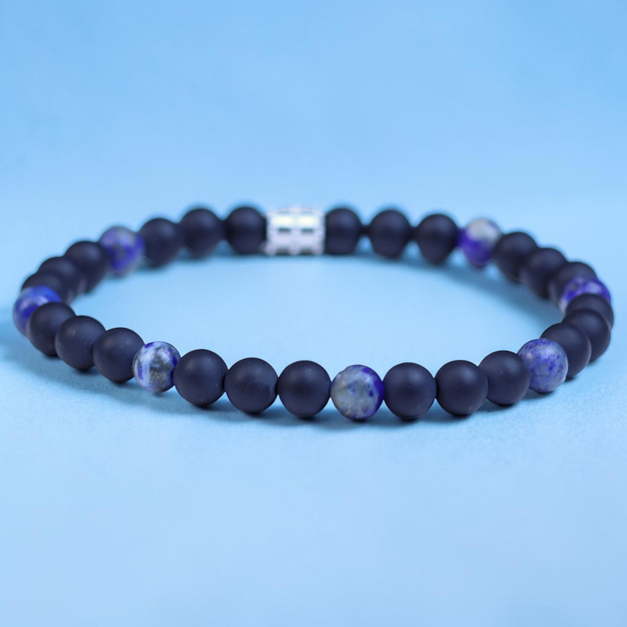 90s beauty beast レザーブレスレット ネイビー BOYBEADS 