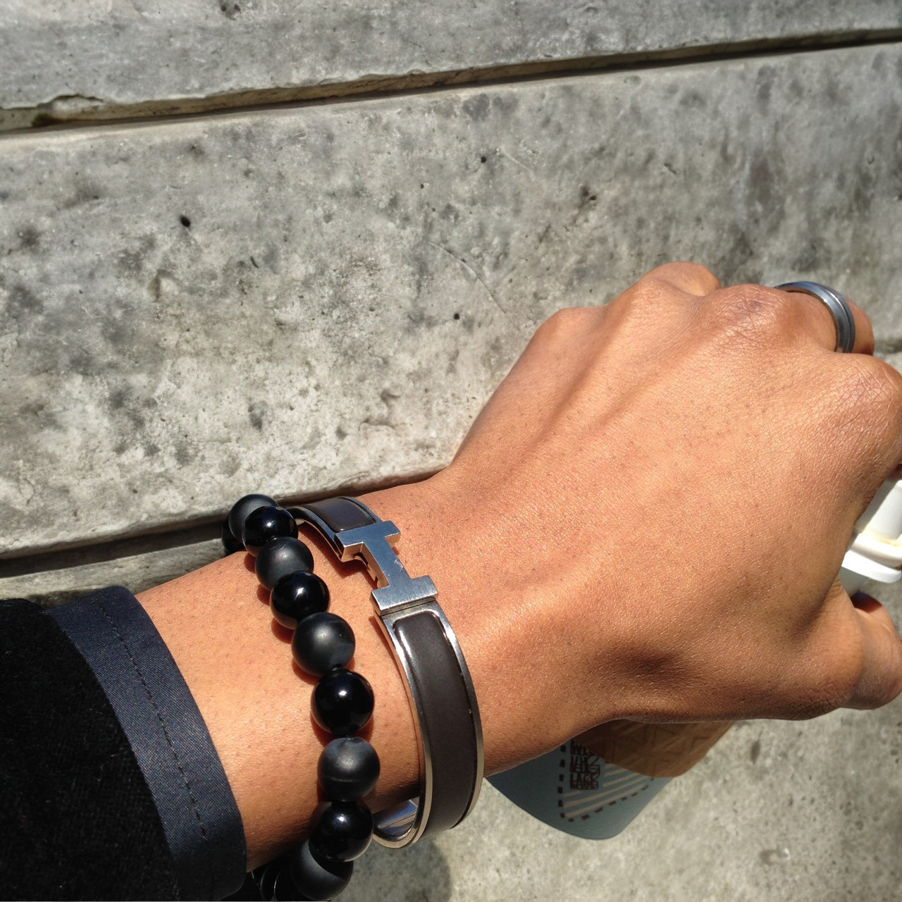 The Dark Knight BOYBEADS Matte + Polished Black Obsidian