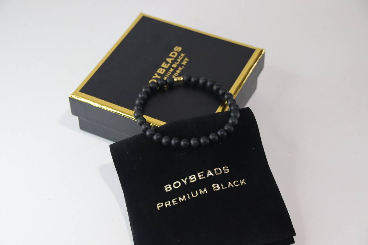 BOYBEADS Cornell Silver 10mm Black Obsidian, Lava, Hematite Mens Bead Bracelet