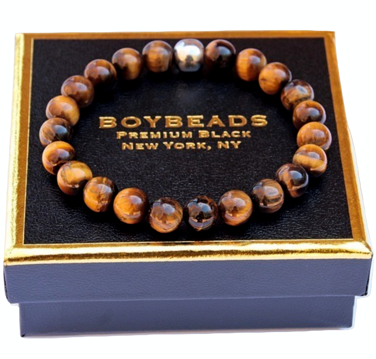Roy BOYBEADS 8mm tiger eye, onyx custom bead bracelet guys - BOYBEADS New  York