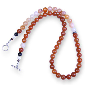 Sacral Chakra Alignment Necklace 10mm Orange Aventurine 24.5"