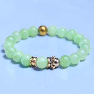 Andorian Lime Green Calcite Crowned Bracelet BOYBEADS Fall 2026 Collection