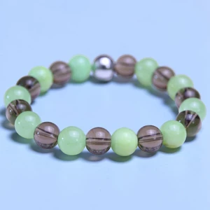 Krython Lime Green Calcite + Smoky Quartz Bracelet BOYBEADS Fall 2026 Collection