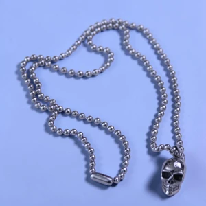 Randall Small Skull 23" Stainless Steel Fashion Jewelry Necklace