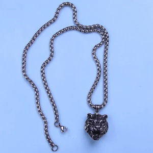 Chester Tiger 29" Stainless Steel Fashion Jewelry Necklace