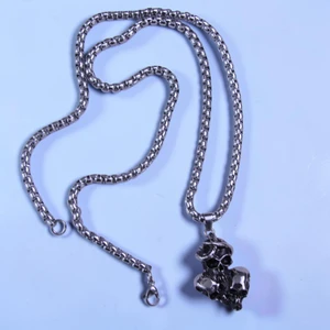 GRIM REAPER Necklace – 29" 316L Stainless Steel Fashion Jewelry Necklace