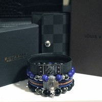 BOYBEADS, Massimo Dutti, Louis Vuitton Damier Graphite Bracelet Stack for Men