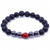 'Cassius Gray' BOYBEADS Classics 10mm matte black obsidian, red howlite,  gray hematite bead bracelet
