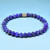 "Lonnie 6mm" BOYBEADS Natural Blue Lapis Lazuli Bead Bracelet for Men