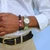 "Ellison" BOYBEADS for Breast Cancer Awareness October Pink + Lava + Black Obsidian Mens Bracelet 