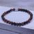 "Tony Red 6mm" Small Red Tiger Eye Beaded Bracelet by BOYBEADS