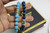 "Vesper Turquoise" BOYBEADS 10mm Evil Eye Bracelet