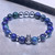"Richard Azurite" BOYBEADS Natural Blue Lapis Lazuli Bead Bracelet for Men