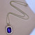 Karim Blue Simulated Sapphire Necklace 15 x 20mm Stone CZ Pendant BOYBEADS  Pendant on 3mm 20" GP SS Chain