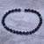 "Octavio" BOYBEADS 6mm Faceted Black Tourmaline Beaded Bracelet