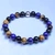Robert 8mm Natural Blue Lapis Lazuli, Black Obsidian, Tiger's Eye Bead Bracelet for Men