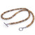 "James" 6mm BOYBEADS  22.5" Brown Picture Jasper Necklace Stainless Steel Toggle Handmade Necklace for Him
