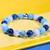 "Robin" BOYBEADS 10mm Blue + White Trio Bead Bracelet for Men