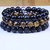 "Ambition Bundle" BOYBEADS 10mm Black Obsidian + Tiger's Eye 3 Bracelet Gift Set for Men
