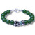 'Panthera" BOYBEADS 8.5" Bespoke 12mm Green Jade Stainless Steel Bracelet