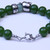 'Panthera" BOYBEADS 8.5" Bespoke 12mm Green Jade Stainless Steel Bracelet