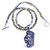 Leon 6mm Beige Agate Toggle Necklace  + Lion Pendant 23"