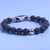 Hu-Man 10mm Volcanic Lava Rock + Agate Beaded Bracelet