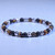 Donald Silver 6mm faceted tigers eye + hematite Beaded Bracelet by BOYBEADS