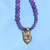 Alan 22" Handmade Boybeads Men's 8mm Purple Amethyst Crystal Necklace – Crowned Lion Edition