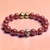 Kristoff Gold Skull BOYBEADS 10mm Orange Agate Handmade Beaded Bracelet for Guys