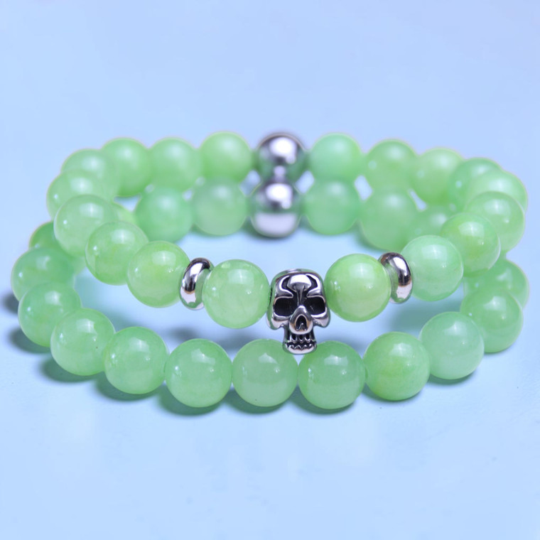 Kryon Gift Set of 2 Lime Green Calcite Bracelets BOYBEADS Fall 2026 Collection