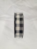 Black Ivory Buffalo Plaid, #9 Ribbon 50 Yards