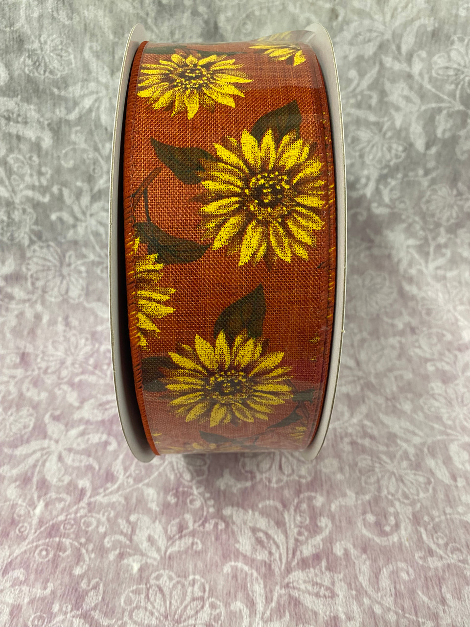 Rust Linen/Fall Sunflowers # 40 x 50 yards