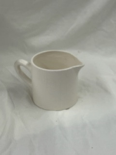 herringbone white ceramic pitcher 