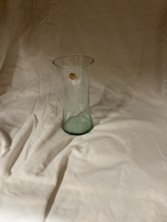 8" gathering vase made from recycled glass 