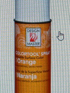 Orange spray paint 