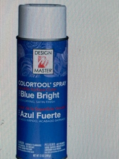 bright blue spray