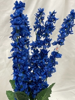 blue loosestrife bush x 6 silk flower