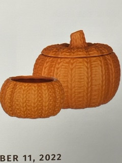 5" pumpkin container (spice knit) 

6/case